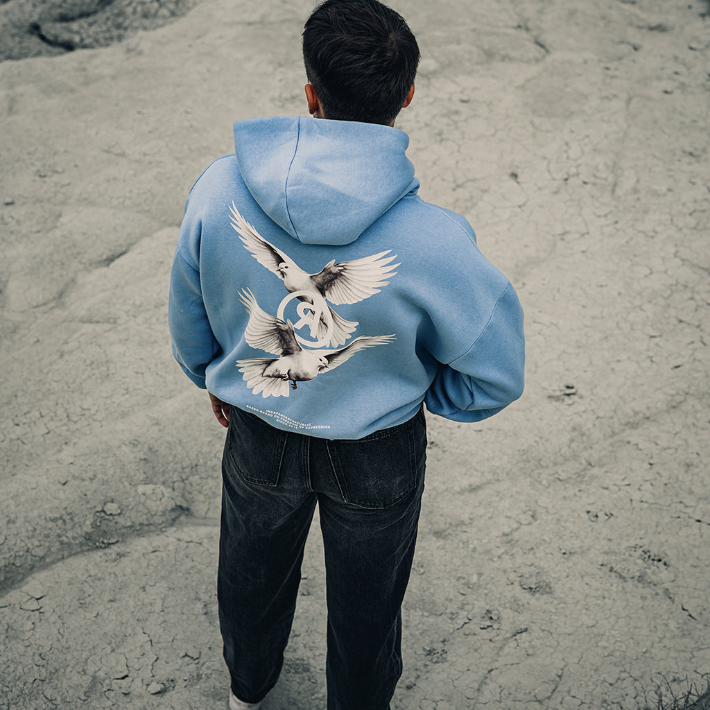 Freedom © light blue hoodie - INDEPENDENTREPUBLIC®      