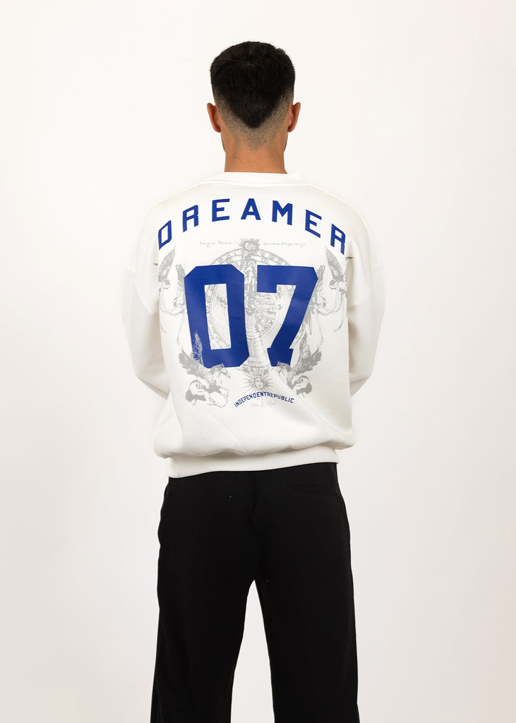 Dreamer © white sweatshirt - INDEPENDENTREPUBLIC®      