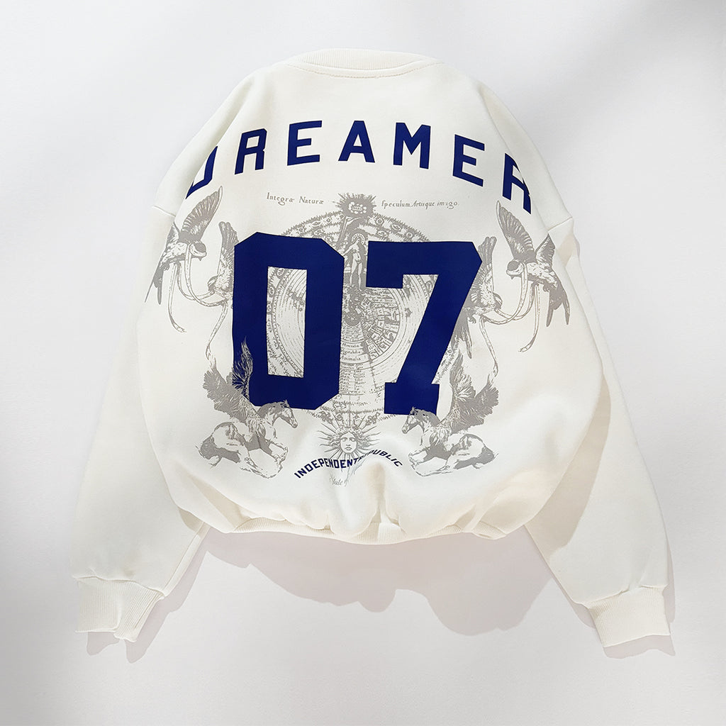 Dreamer © white sweatshirt - INDEPENDENTREPUBLIC®      