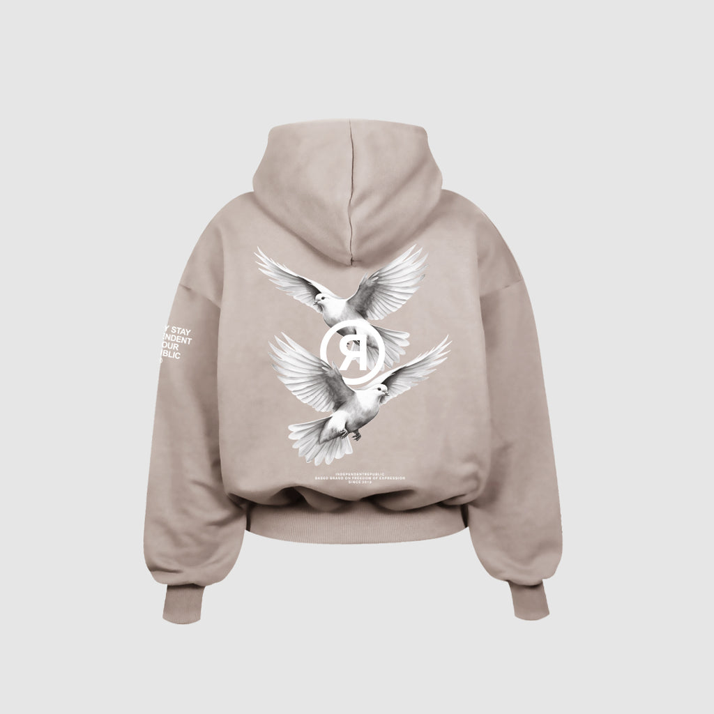 Freedom © beige hoodie - INDEPENDENTREPUBLIC®      