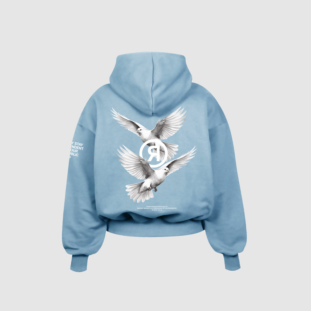 Freedom © light blue hoodie - INDEPENDENTREPUBLIC®      