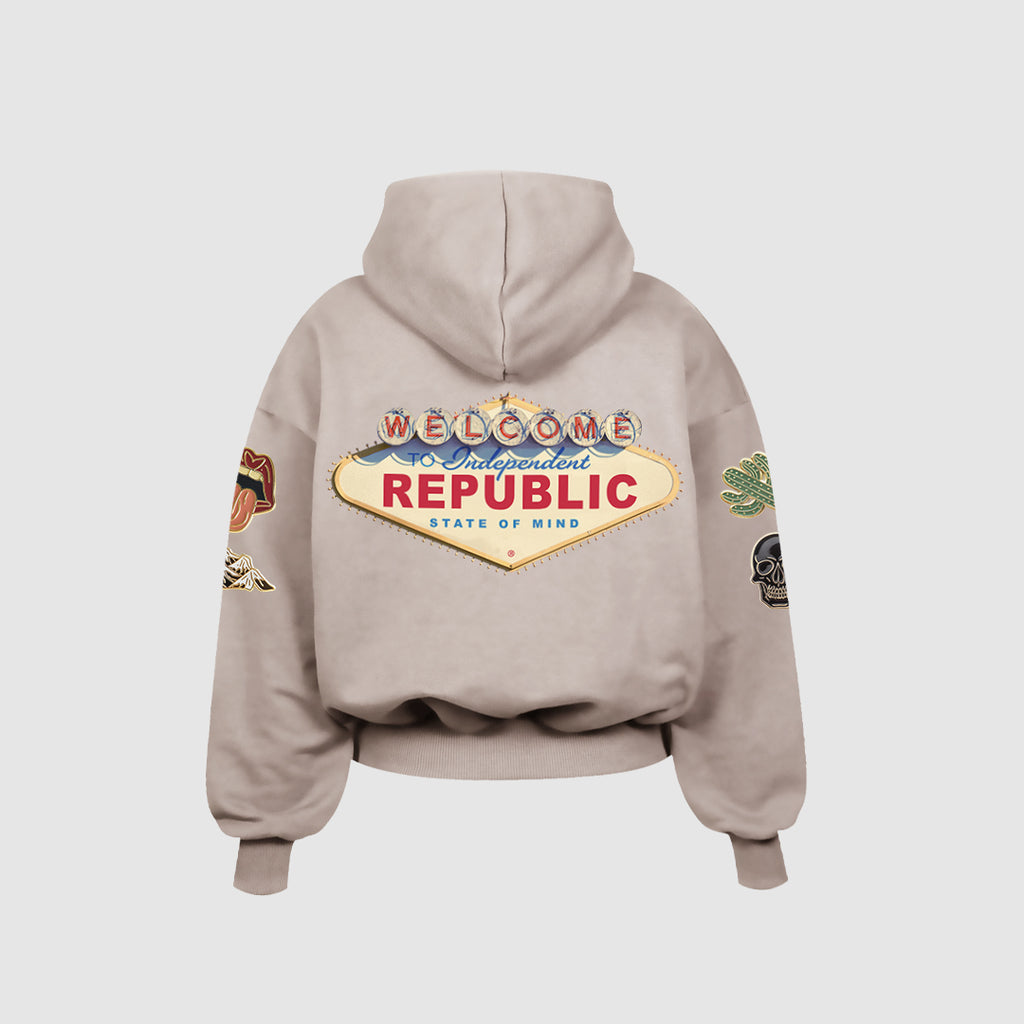 State of Mind © beige hoodie - INDEPENDENTREPUBLIC®      